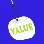 Value On Hook Shows Great Significance Or Importance Stock Photo