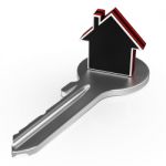 House On Key Shows Security Or Real Estate Stock Photo