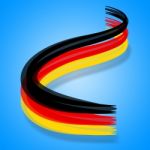 Germany Flag Indicates Patriot National And Deutch Stock Photo