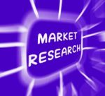 Market Research Diagram Displays Researching Consumer Demand And Stock Photo