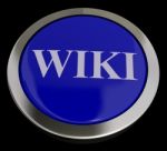 Wiki Button Stock Photo
