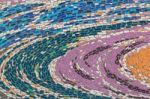Colorful Glass Mosaic Art And Abstract Wall Background Stock Photo