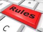 Rules Online Means World Wide Web And Guidance Stock Photo