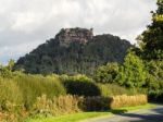 View Of Beeston Castle Ruins Stock Photo