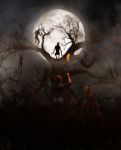 Nightmare Tree,woman Discover A Mythical Creature Call Bogeyman Stock Photo