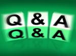 Q&a Blocks Displays Questions And Answers Stock Photo