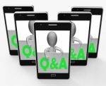 Q&a Blackboard Shows Inquiries Responses And Information Stock Photo