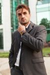 Businessman On The Street Stock Photo