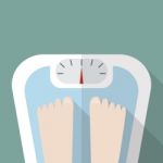 Bare Feet On Weight Scale Stock Photo