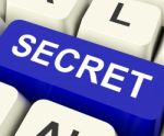 Secret Key Means Confidential Or Discreet
 Stock Photo