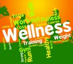 Wellness Words Indicates Health Check And Care Stock Photo