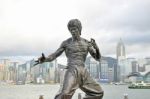 Bruce Lee Statue Stock Photo