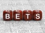 Bets Dice Mean Gambling Risk And Betting Stock Photo