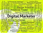 Digital Marketer Represents High Tec And Advertisers Stock Photo