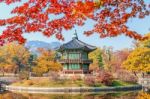 Gyeongbokgung Palace In Autumn,south Korea Stock Photo