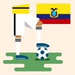 Ecuador National Soccer Kits Stock Photo