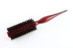 Wooden Handled Hairbrush Stock Photo