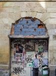 Graffiti Covered Archway In Bordeaux Stock Photo