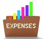 Expenses File Represents Business Costs 3d Rendering Stock Photo