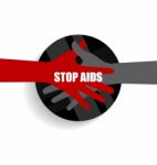 Aids Awareness Red Ribbon. World Aids Day Stock Photo