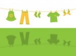 Clothes Line Means Clothespeg Hang And Apparel Stock Photo