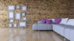 3d Rendering Image Of Interior Design Living Room Stock Photo