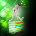 Student With Hat Jumping Of Joy Holding Diploma Stock Photo