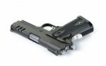 Handgun, Gun, Weapon Isolated On White Stock Photo