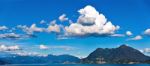 Lake Maggiore And Swiss Alps Stock Photo