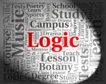 Logic Word Representing Common Sense And Words Stock Photo