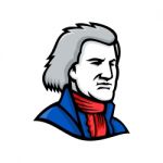 Thomas Jefferson Mascot Stock Photo