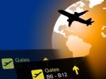 World Flight Means Worldly Globalization And Flights Stock Photo