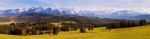 Panorama Of Snowy Tatra Mountains In Spring, South Poland Stock Photo