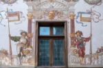 Sinaia, Wallachia/romania - September 21 : Fresco At Peles Castl Stock Photo