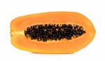 Half Of Ripe Papaya Isolated Stock Photo