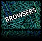 Browsers Word Indicating Words Browsing And Computer Stock Photo