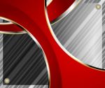 Glass With Red Color Curve Stock Photo