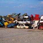 Old Junk Cars Stock Photo