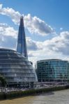 View Of City Hall London And The Shard Stock Photo