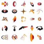 Collection Of Colorful icon set Stock Photo