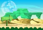 Cartoon  Desert Background With Separated Layers For Game And Animation Stock Photo