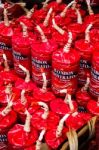 Chilli Dynamite For Sale On A Market Stall In Bergamo Stock Photo