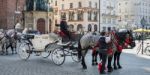 Carriage And Horses In Krakow Stock Photo