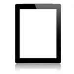 Mockup Digital Tablet Isolated On White Stock Photo