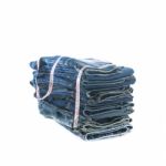 Stack Of Jeans Trousers Stock Photo