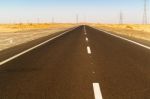 Road In The Eastern Desert Near Asvan Stock Photo