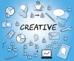 Creative Icons Shows Ideas Imagination And Concepts Stock Photo