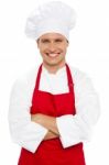 Smiling Young Male Chef Stock Photo