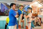 Student 9-10 Years Old, Scouts Work Together, Scout Camp In Pieamsuwan School Bangkok Thailand Stock Photo