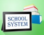 School System Shows Systems Studying And Computing Stock Photo